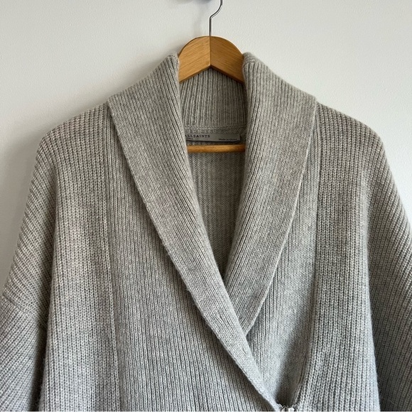 All Saints Able Cardigan in Heather Grey - Picture 4 of 15